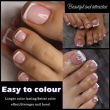320 Uas Postizas De Gel Suave Transparentes Para Los Pies, Cortas Y Cuadradas, 16 Tamaos, Para Extensiones De Uas De Gel O Acrlico. - Por supuesto - Ver 6