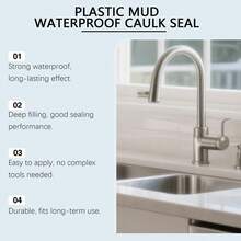 150G Plastic Mud Waterproof Caulk Seal, Transparent Flexible Sealant For Bathroom Kitchen Tile Gaps Window Sink, Water-Based Mildew Resistant Leak-Proof Sealant - Transparent Sealing and Waterproofing Adhesive - View 8