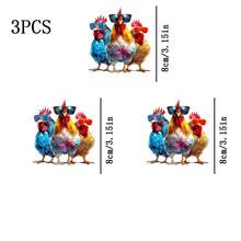 1/2/3PCS Pegatinas de Transferencia de Calor con 3 Pollitos con Gafas, Parches Termoadhesivos DIY, Parches de Diseño Lavables, Aplique Decorativo Personalizado Primavera/Verano, Perfecto para Camisetas, Máscaras, Vaqueros, Chaquetas, Mochilas, Gorras, Bolsas de Vinilo, Cojines de Sofá, Pegatinas de Transferencia de Calor Multicolor - Multicolor - Ver 8