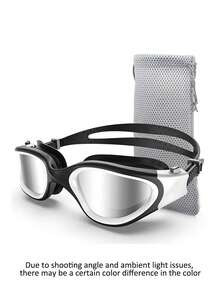 Adult Swimming Goggles With Mesh Storage Bag ━━━Anti-Fog PC Lenses, Adjustable Silicone Head Strap, Unisex Professional Swimming Gear. Must-Have Equipment For Summer Swimming And Travel,Holiday Essentials,Beach Essentials. - Multicolor - View 10