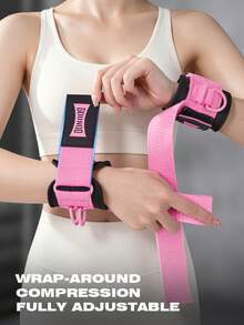 GOUNOD 1 Pair Adjustable Wrist Support Strength Training Lifting Straps, Suitable For Pull-Ups, Deadlifts, Stable Wrist Support And Palm Guard, Gym Strength Training Accessories. - Multicolor - View 4