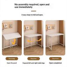 Rolling Folding Computer Desk Home Office Laptop Table Study Writing Workstation - White - View 8