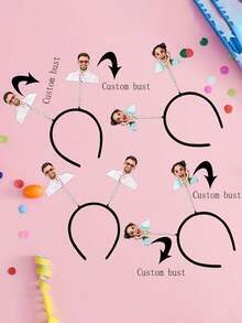 Personalized Party Decor, Custom Photo, Suitable For Birthday Party Photo Props And Decorations, Personalized Photo Headband - Custom Birthday Hat Headband Party Decor, Theme Party, Bachelorette Party, Birthday Party, Graduation Party - Multicolor - View 6