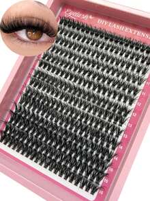 D Curl Spiky Eyebrow Shape Lash Clusters 14/12 Rows Multi Density 60D To 150D Uneven Thickness 9-18mm DIY Lashes - D - View 1