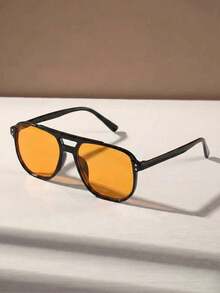 1 Par de Óculos de Moda Aviador Vintage Femininos, Adequados para Férias, Viagem, Praia, Uso Diário e Fotografia - Multicolorido - Visão 2