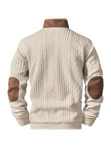 Spring/Autumn Men's Casual Minimalist Versatile Loose Sweatshirt, Suitable For Daily Lightweight Wear - Khaki - View 6