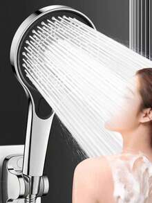 3-Mode Handheld Shower Head With Filter, High Pressure Rain Shower, Pause Switch, Water-Saving For Home, Hotel And Rental Bathroom - Three Shower Settings - View 7