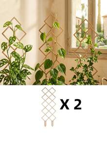 高強度植物攀爬架，正方形鏤空圖案，盆栽藤蔓與花卉垂直支撐架，省空間室內/室外園藝支撐架 - 多色 - 查看 5