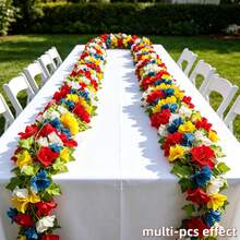1 Pieza de Enredadera de Clemátide Simulada Colorida, Grande y Densa, Adecuada para Decorar Diversas Escenas como Jardines, Estudios, Bodas, Barandillas de Escaleras, Fiestas, Arcos, Barandillas de Entrada, Casas, Ventanas, Patios, Carnavales, Etc. - Multicolor - Ver 7
