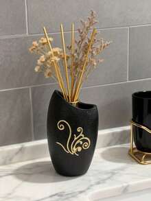 1pc Creative Black And White Vase Entryway Craft Storage Bucket Home Living Room Desktop Decoration Ornament Atmosphere Decor - 1pc - View 4