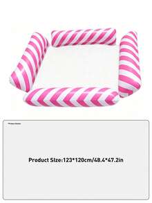URBANWAVE Stripe Inflatable Water Hammock Float Lounge, Portable PVC Pool Floating Chair With Headrest, Summer Beach Swimming Pool Water Float For Adults - Multicolor - View 12