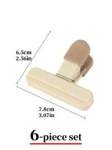 6pcs/Set High Quality Durable Food Bag Clips, High Elasticity Sealing Clips, Reusable Storage Clips, Strong Sealing Device For Snacks, Coffee, Etc., Kitchen Storage Essential, Suitable For Food Preservation, Home Storage, Multi-Functional Sealing Device, 3 Colors, Perfect Holiday Gift - Clipboard - View 13