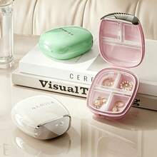 1 pieza Caja portátil mini para pastillas, caja organizadora de joyas para viajes, adecuada para aretes, anillos y collares - pastillero portátil - Ver 7