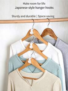 10pcs Clothes Hook Connectors, Space-Saving Cascading Hanger Hooks, Durable Plastic Closet Storage Hook Extenders, Suitable For Coats, Shirts And Wardrobe Storage - Multicolor - View 8