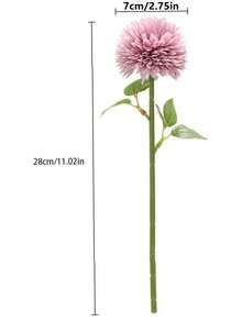 3/60入人造球形菊花，適用於婚禮、桌面裝飾、新娘造型、居家裝飾、活動佈置、戶外裝飾、節日裝飾、情人節禮物、DIY花藝插花 - 沙紅色 - 查看 3