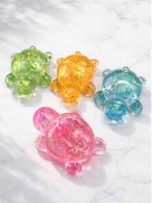 1/2pcs Maltose Cute Turtle Squishy Toy, Stretchable Cartoon Reptile Hand Squeeze Toy, Children's Pocket Daily Play Toy - Random Color - View 3