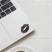 Red Lips Design, Fantasy Cartoon Theme, Self-Adhesive Rearview Mirror Car Sticker, Glossy Surface, Asymmetrical Shape, Suitable For Car, Motorcycle, Laptop, Glass Surface Decoration Sticker - A - View 4