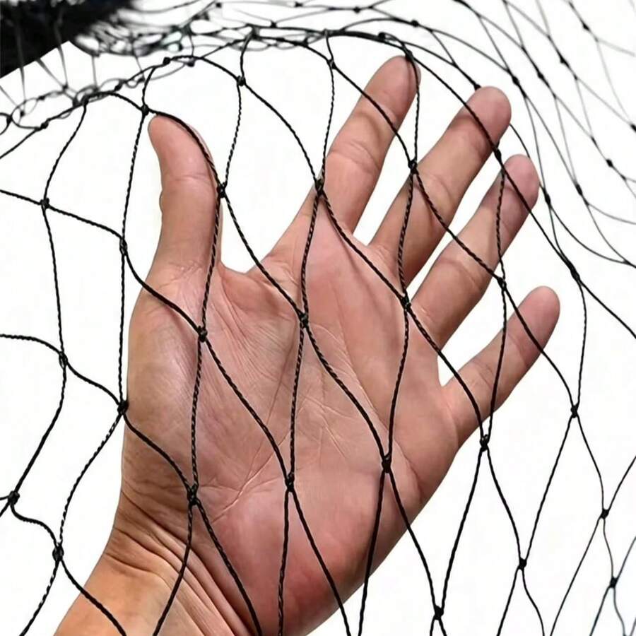 1 Set Jaring Burung Tebal (7,5m x 15m), Cocok untuk Kandang Ayam, Tanaman Hijau, dan Kebun Sayur - Terbuat dari Bahan Jaring PVC Tahan Lama, Perlindungan Komprehensif untuk Habitat Ternak dan Unggas, Jaring Ternak Luar Ruangan yang Dapat Digunakan Kembali, Mencegah Burung, Rusa, dan Tupai, Menggabungkan Fungsi Perlindungan Burung di Taman dan Perlindungan Taman, Berbentuk Indah, Kuat dan Tahan Lama - Hitam - View 1
