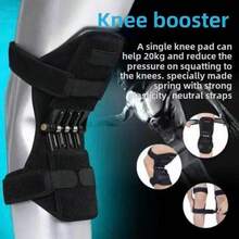 Spring Force Knee Pads, Knee Booster Knee Joint Support Powerful Non‑Slip Leg Protector For Strength Training Mountaineering, Outdoor Hiking Cycling - Black - View 6