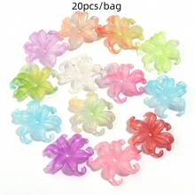 20入/包 壓克力幻彩3D花瓣鳶尾花底座 雙色漸層鳶尾花瓣 項鍊手鍊耳環手機鍊吊墜DIY珠寶手工配件 - 鳶尾花托 - 查看 8