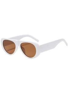 1PC/2PCS Women's Sunglasses New Style Personalized Integrated Double Bridge Vintage Premium Texture Daily Casual Street Commute Outfit Driving Travel Beach Vacation Versatile Fashion Accessory - Multicolor - View 17