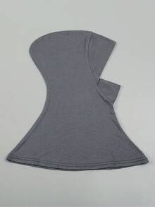 1PC Women's Fashion Solid Color Elastic Chin Strap Under Cap Head Scarf - 063-dark Gray - View 5