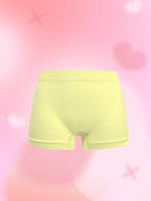 6pcs Random Color Teen Girls Simple Solid Color Sports Shorts, Seamless Soft Skin-Friendly Breathable Basic Four-Corner Underwear, Suitable For All-Season Daily Wear - Multicolor - View 4