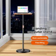 Laptop Stand Computer Stand Floor Standing Workstation Computer Riser Standing Desk Holder Standing Office Desk Support Stand Adjustable Vertical Computer Desk - View 5
