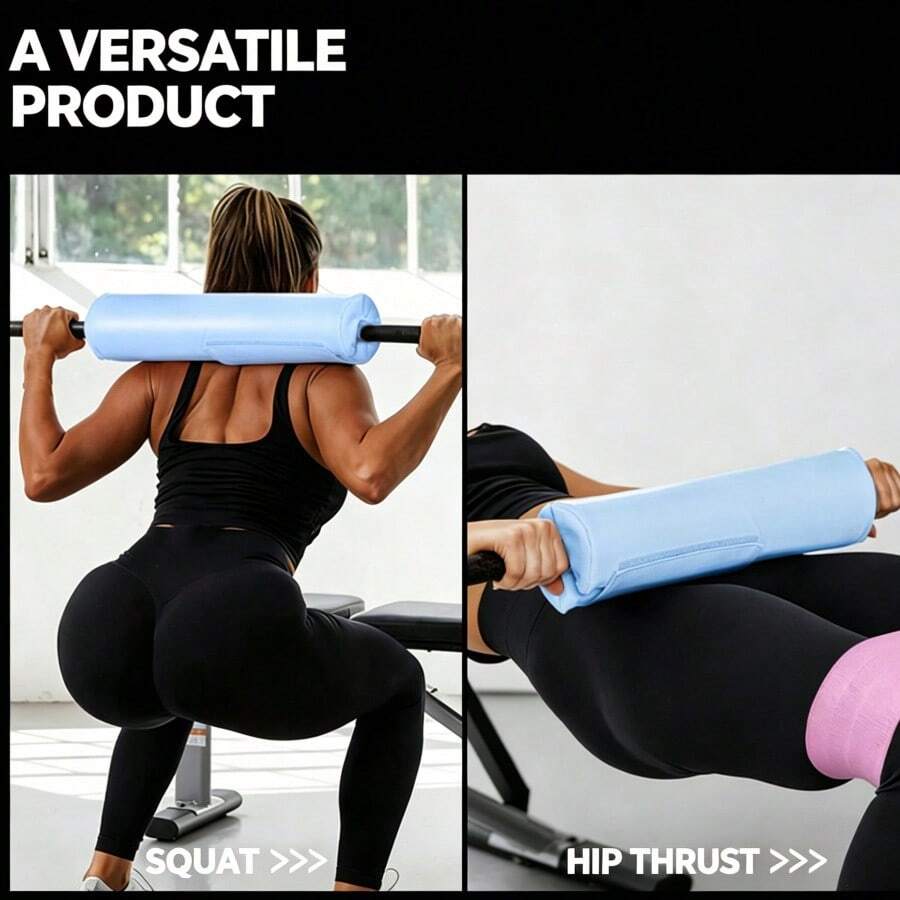 Hip Bridge Barbell Squat Pad, Non-Slip Thickened Foam PU Leather Cushion, Neck And Shoulder Protection, For Fitness Weightlifting Training - Multicolor - View 1