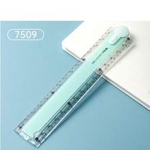 1pc Colorful Foldable Plastic Ruler, Multi-Color Portable Measuring Tool, Practical Geometric Drawing & Illustration Ruler, Classic Student Office Stationery, Back To School Season Essential, Ideal For Daily Learning And Classroom Use - Multicolor - View 10