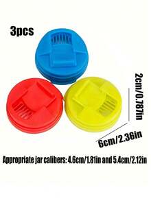 1/3/6pcs Beverage Can Lids, Creative Drink Can Splash Guard Covers, Drink Freshness Anti-Spill Lids, Reusable Leak-Proof Beverage Can Covers For Party, Holiday, Outdoor, Standard Size Cans, Can Accessories - Multicolor - View 17