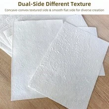 10 Sheets White Handmade Paper, Textured Surface, 7.87*11.61 Inches, Suitable For Collage, Notebooks, Greeting Cards, Invitations And DIY Crafts - 10 Photos - View 8