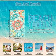 1 pièce/24 pièces Serviette de plage à motif mandala vintage, couverture de plage surdimensionnée en microfibre ultra-fine, serviette de bain super absorbante, convient pour les voyages, la piscine, la plongée, le surf, le yoga, le camping, plusieurs tailles, accessoires de plage, applicable pour la plage, la piscine, les voyages, le camping, le yoga - Multicolore - Voir 26