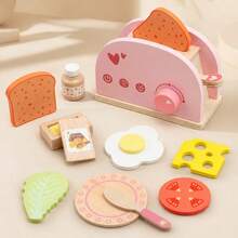 Children's Simulated Kitchen Utensils Set For Simulated Housekeeping Games, Early Education Role-Playing Bread Machine Kitchen Utensils Wooden Toy Set, Children's Kitchen Game Set, Children's Birthday And Christmas Gifts - Simulated Bread Maker - View 6