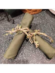 1 Stück Hanfseil - strapazierfähiges und verschleißfestes dünnes Seil mit natürlichem grünem Blattmuster. Aus starker Jute-Faser gefertigt, mit Eukalyptus-Ranke gestaltet, schafft eine starke warme Atmosphäre. Gartendekoration, Outdoor-Gartendekoration, Camping-Aufblaspool. - Verschiedenfarbig - Übersicht 6