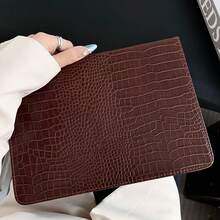 1pc Black Crocodile Texture Business Book Style Flip Cover Multi-Angle Stand Design, No Pen Slot/Card Slot Storage, Wear-Resistant PU Leather + Silicone Anti-Drop Inner Shell, Full Edge Anti-Scratch Protective Case, Compatible With IPad 10th Gen 10.9 Inch, 11 Inch Multi-Version, 10.2 Inch 7/8/9th Gen, Air6/Air7/Air8, Pro 2024, Office Commute Online Class Dedicated, Business Elegant Portable Tablet Leather Case - Multicolor - View 7