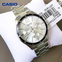 Casio 男士三眼商務手錶，防水不鏽鋼石英腕錶，多色百搭通勤錶 - 均碼 - 查看 10