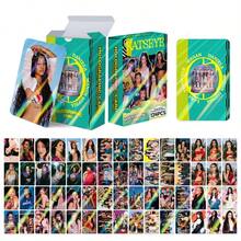 KATSEYE Girl Group Beautiful Chaos Holographic Laser Merchandise Set, 124PCS 60 Holographic Lomo Cards + 64 Sticker Sheets, Fan Support Collection Gift Box, KATSEYE Themed Holographic Laser Card & Sticker Set, Must-Have For KATSEYE Fans, Suitable For Card Album Storage, Scrapbooking, Offline Support Gifts, Essential Merchandise For Overseas Girl Group Fans - Multicolor - View 4