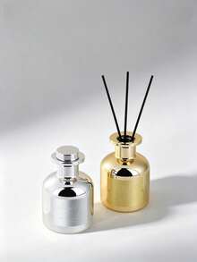 Difusor de varillas de 150ml con botella de espejo dorado & plateado, aroma cítrico floral amaderado, tapa de metal, fragancia para el hogar para dormitorio, baño, sala de estar, oficina, hotel, decoración de lujo - Modelo regular - Ver 4