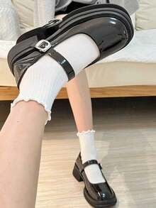 3 Pairs Japanese Sweet Style Women's Ruffle Trim Short Socks - Multicolor - View 6