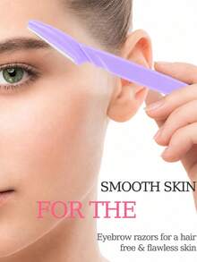 Juego de 30 piezas de rasuradoras de cejas moradas, recortadora y rasuradora de cejas, herramienta exfoliante para la piel, recortadora para depilación corporal y juego de rasuradora facial y de cejas, cuchillas de mango largo con cubierta protectora de precisión, herramientas de cuidado de cejas para mujeres, adecuado para uso diario o de viaje - Púrpura - Ver 5