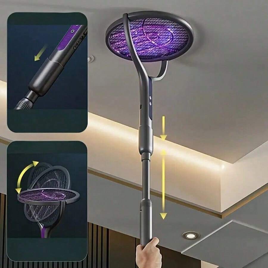 OBOVAY Lampu Pembunuh Nyamuk Multifungsi 2-in-1 dengan Sudut yang Dapat Diatur, Pemukul Nyamuk Elektrik Isi Ulang USB, 1200mAh - Beraneka warna - View 1