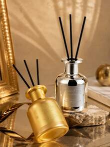 Difusor de varillas de 150ml con botella de espejo dorado & plateado, aroma cítrico floral amaderado, tapa de metal, fragancia para el hogar para dormitorio, baño, sala de estar, oficina, hotel, decoración de lujo - Modelo regular - Ver 3