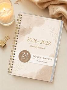 1本 2026年7月-2028年6月 A5 (5.7" X 8") 週計畫與月計畫本，時間可視化，每日行程記錄，月度學年筆記本，提升工作效率，返校與辦公用品，教師禮物，男士、學生筆記本 - 彩色 - 查看 9