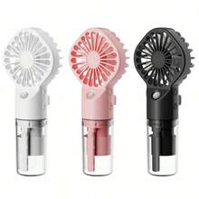 Portable Spray Fan - Handheld Mini Rechargeable With 4 Wind Speed Levels And Mist - Ideal For Travel, Camping, Outdoor, Home, Office, Makeup, Commuting - Handheld Fan - View 9