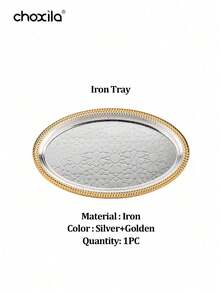 choxila 1pc Stainless Steel Food Tray, Can Be Used As Serving Tray, Storage Tray, Decorative Tray, Pastry Snack Cake Fruit Tray, Jewelry Dish, Cosmetic Organizer Tray, Bathroom Sundries Organizer Tray, Suitable For Home/Restaurant/Party/Camping/Wedding - Tray - View 13