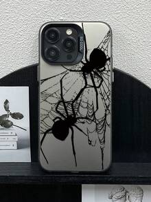 蜘蛛網圖案手機殼，防震創意手機保護套，霧面磨砂手機殼，節日禮物，兒童禮物，適用於 iPhone 7, 8, X, XS, XR, 11, 12, 13, 14, 15, 16 Pro Max - 時尚耐用設計，適用於 Galaxy Honor X50i - 灰色 - 查看 2