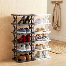 1pc Removable6/ 9 Tier Shoe Rack, Space Saving Folding Shoe Rack For Home And Dormitory, Hallway, Living Room - Separate Narrow Shoe Rack For Indoor Doorway Storage. Holds Keys, Small Photo Frames, Etc. - View 4