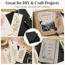50pcs A4 Carbon Copy Paper, Carbon Transfer Paper For Drawing And Tracing, Reusable, With Clear Imaging, Used To Track Drawing Patterns On Wooden Projects, Canvas Fabrics, Papers, Artist Engraved Sketches - 21 X 29.7 Cm Suitable For DIY Crafts - A4 - View 4