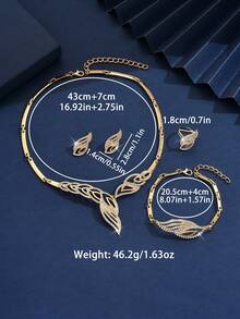 Water Droplet Shaped Bridal Fashionable Crystal, Gorgeous Jewelry, Suitable As Wedding And Dance Gifts. - Gold - View 9